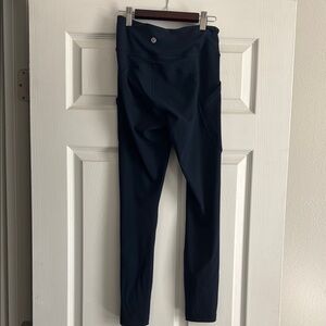 Lululemon Fast and Free Navy Leggings